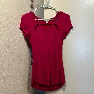 Candie’s Ribbed T-Shirt Blouse